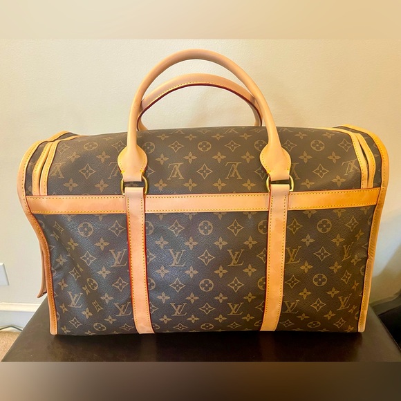 French Luxury Monogram Pet Carrier - Picture 2 of 9
